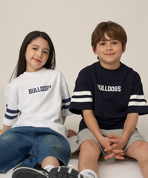 [예일키즈] 소매 포인트 바시티 하프 셔츠 A5M019_네이비 120